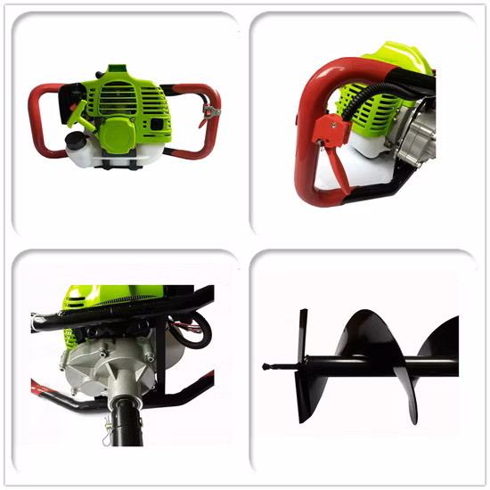 Máquina de plantio de árvores, dois tempos, plantio de alta potência, escavação de buracos, máquina de empilhamento, 49cc, trado de terra a gasolina